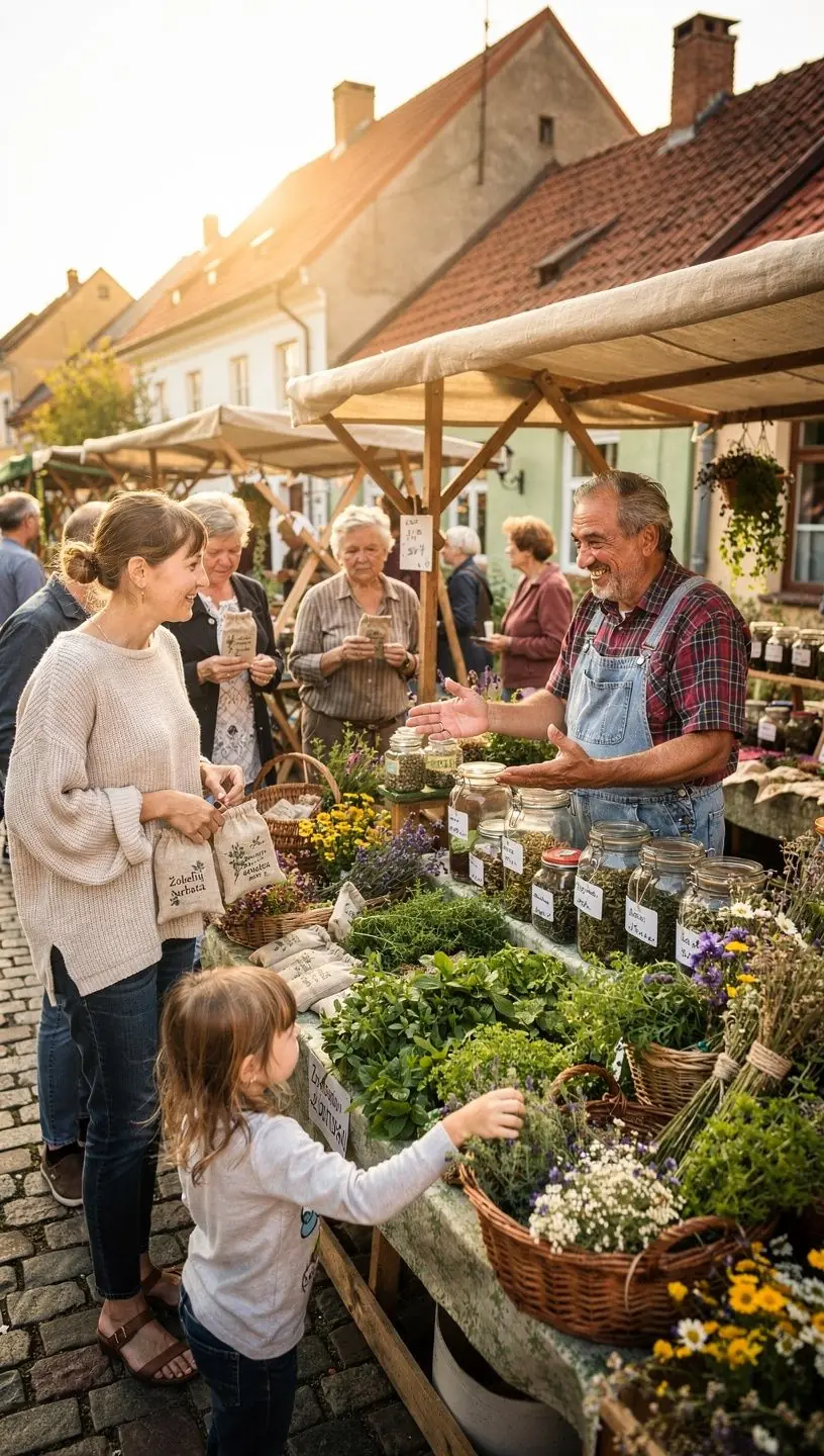 Natūralių ingredientų maišymas tradiciniame keramikos inde.